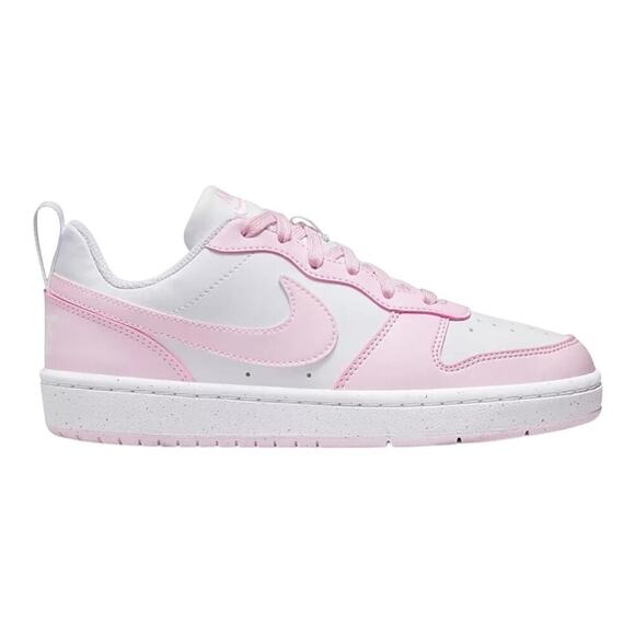 NIKE Big Girls Pink Foam Court Borough Low Recraft Casual Sneakers Athletic Shoe - Picture 2 of 16